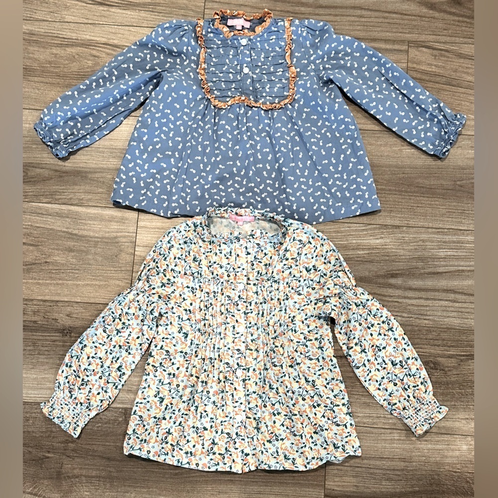 Bisby Bundle of Girls 6 Long Sleeve Blouse Tops